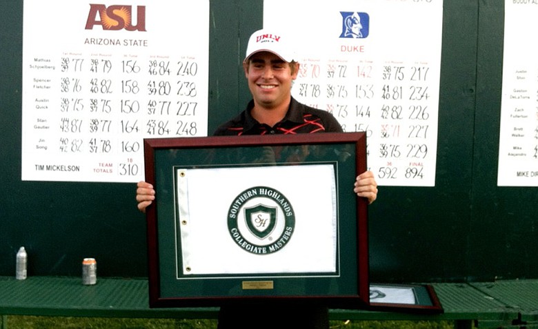 UNLV's Blake Biddle was medalist at Southern Highlands.