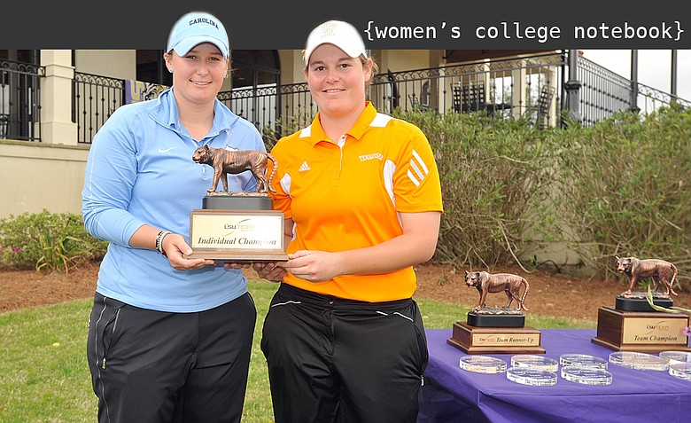 North Carolina's Catherine O'Donnell and Tennessee's Erica Popson shared medalist honors at the LSU Golf Classic.
