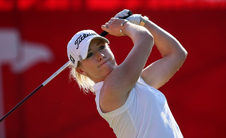 Jodi Ewart at No. 1 on Friday at the Kraft Nabisco Championship.