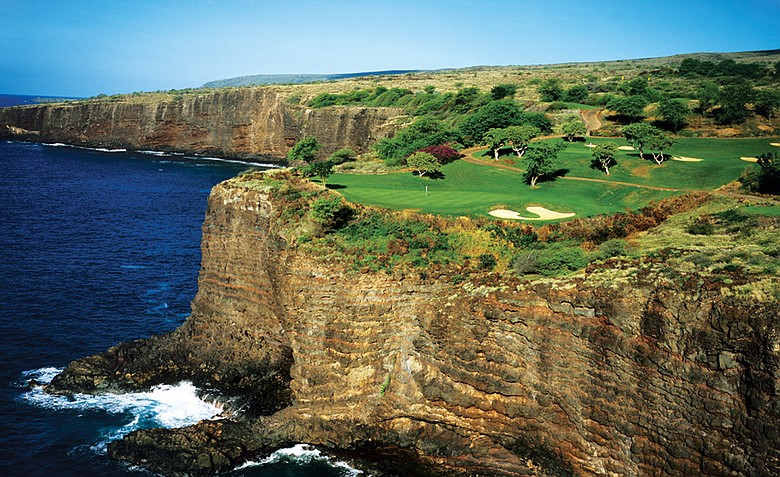 The stunning par-3 12th at the aptly named Challenge at Manele.