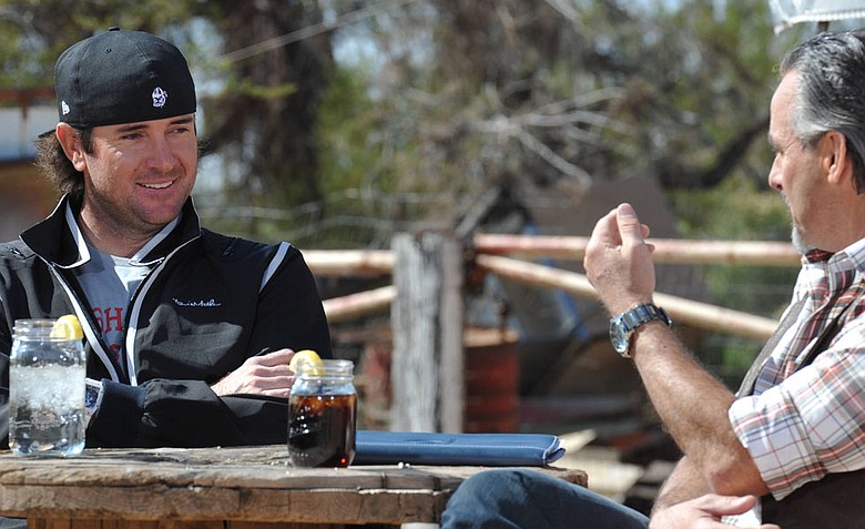 David Feherty, right, interviews Bubba Watson, left, for 'Feherty' on Golf Channel.