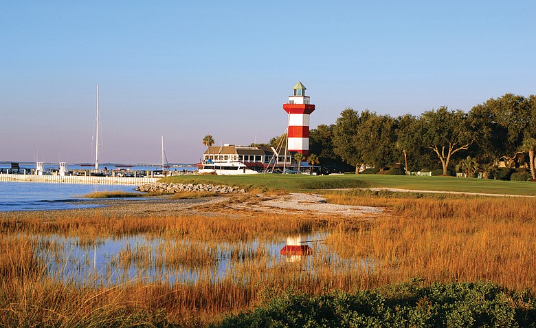 The iconic lighthouse at Harbour Town Golf Links.