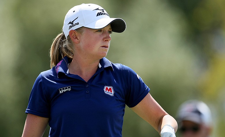 Stacy Lewis moved to the top of the leaderboard during Round 2 of the Mobile Bay LPGA Classic.