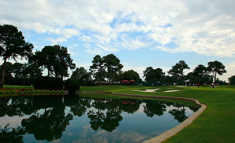 A general view of the seventh hole at the Atlanta Athletic Club.