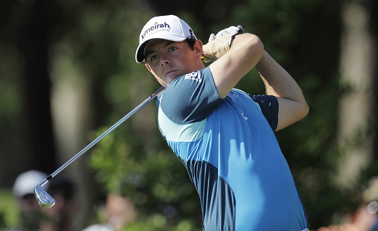 Rory McIlroy, of Northern Ireland, hits from the 12th tee during the second round of the Players Championship.