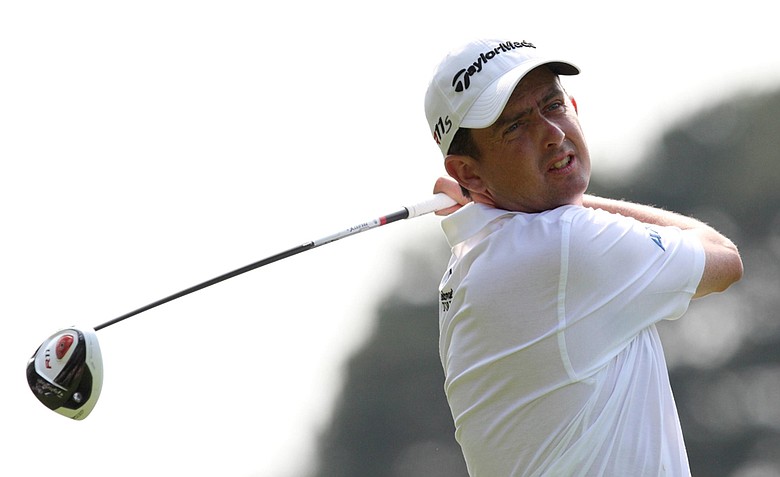 Ireland's Peter Lawrie plays a shot during day one of the BMW PGA Championship.