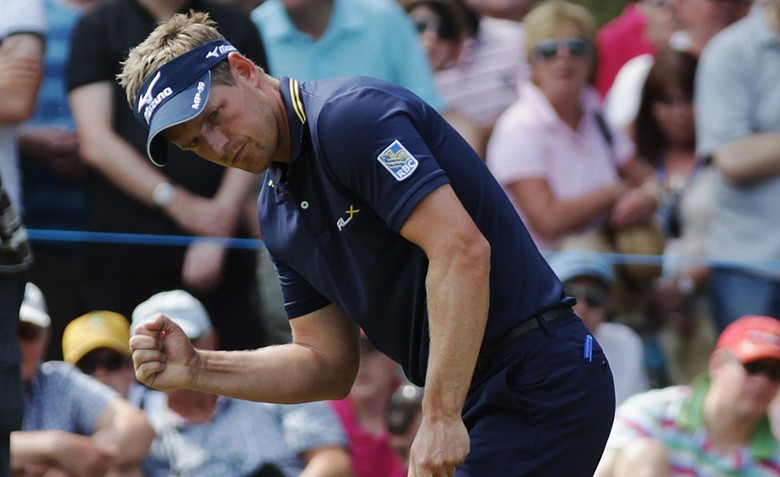 Luke Donald cleared Justin Rose and Paul Lawrie by four shots to win his second consecutive BMW PGA Championship title.