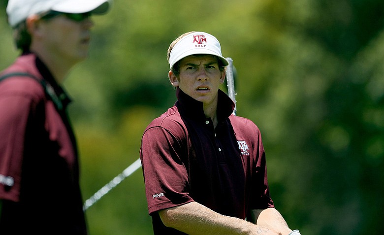 Texas A&M's Tyler Dunlap during the final round of stroke play at the 2012 NCAA Championship. Dunlap posted a 71 on Thursday.