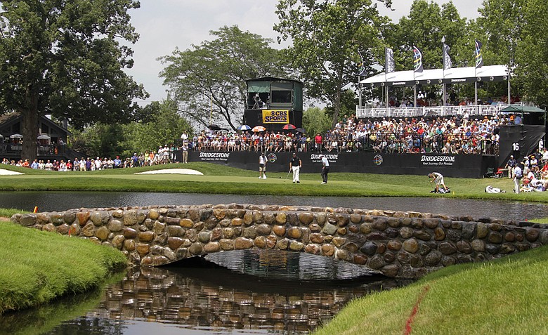 The 16th green at Firestone Country Club in Akron, Ohio.