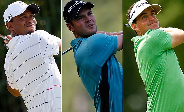 Tiger Woods, Martin Kaymer and Keegan Bradley