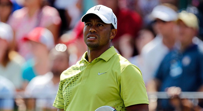 Tiger Woods during the third round of the Barclays.