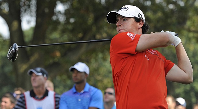 Rory McIlroy using the 913 driver at the Barclays.