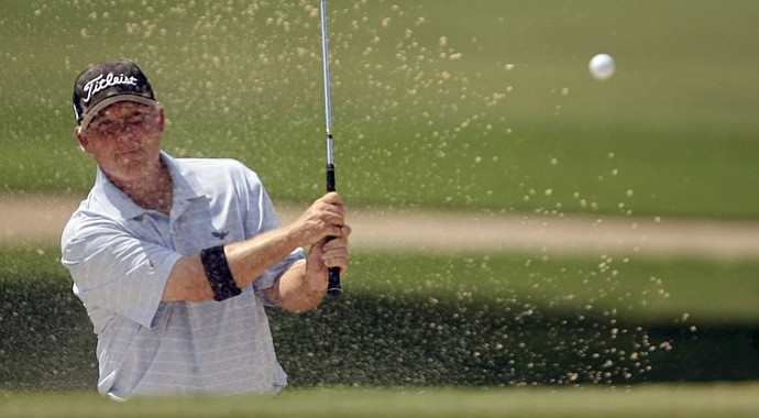 Randal Lewis played with Martin Kaymer, Tom Watson and Andy North on Monday at Augusta National.