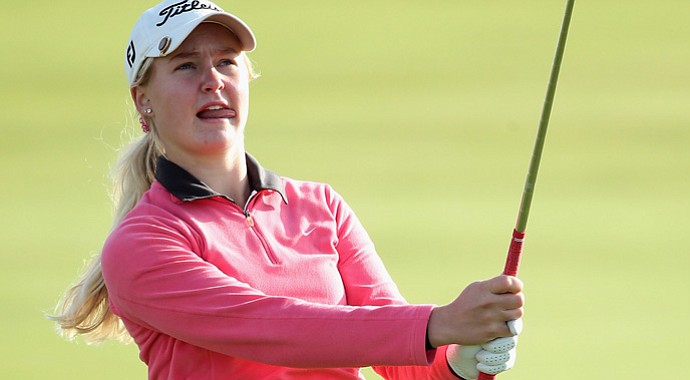 Charley Hull fired a 1-under 71 in the first round of the Ricoh Women's British Open at Royal Liverpool Golf Club.