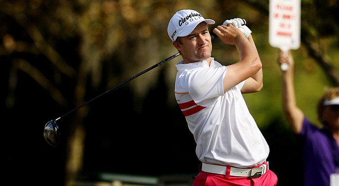 Russell Knox at No. 18 on the Magnolia Course during the final round of the Children's Miracle Network Hospitals Classic.