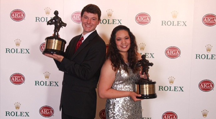 Rolex Players of the Year Matthew NeSmith and Ariya Jutanugarn.