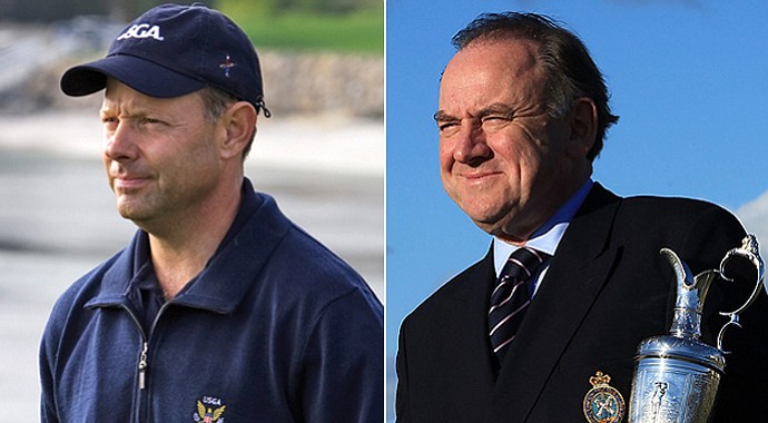 USGA executive director Mike Davis (left) and R&A chief Peter Dawson.