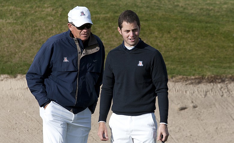 Juan Pablo Hernandez with former Arizona head coach Rick LaRose.