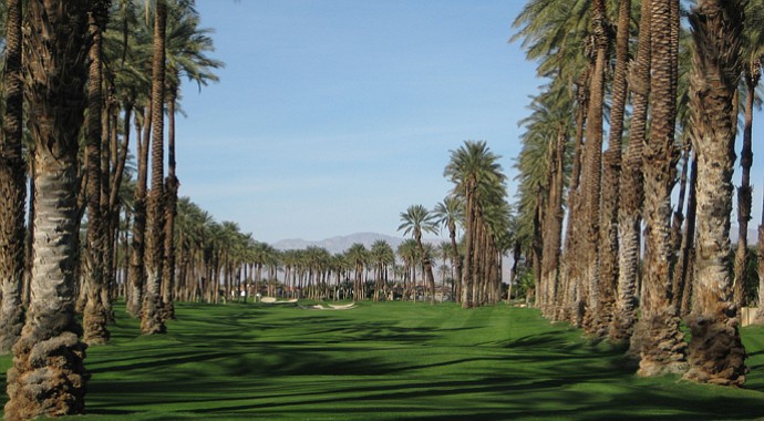 The par-5 14th hole at the Palms Golf Club in La Quinta, Calif.