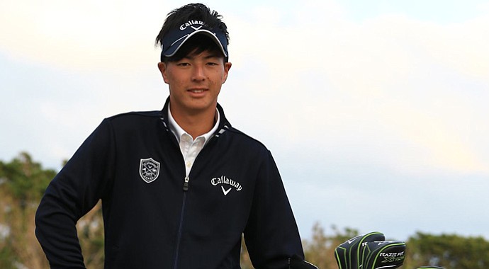 Ryo Ishikawa with his new Callaway gear.
