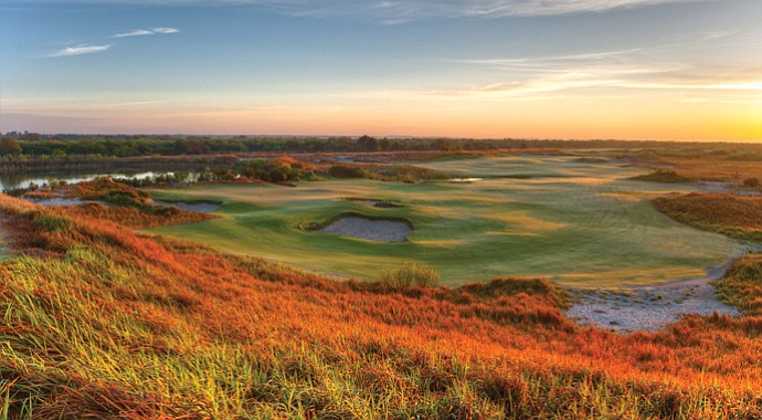 The 12th hole on Streamsong's Blue course.