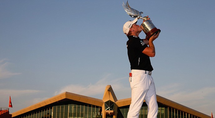 Jamie Donaldson fired a 4-under 68 to win the Abu Dhabi HSBC Golf Championship.