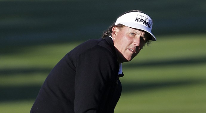 Phil Mickelson barely made the cut at the Pebble Beach Pro-Am.