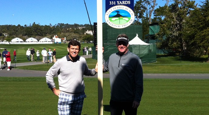 Bret Baier with his Pro-Am partner Todd Hamilton.