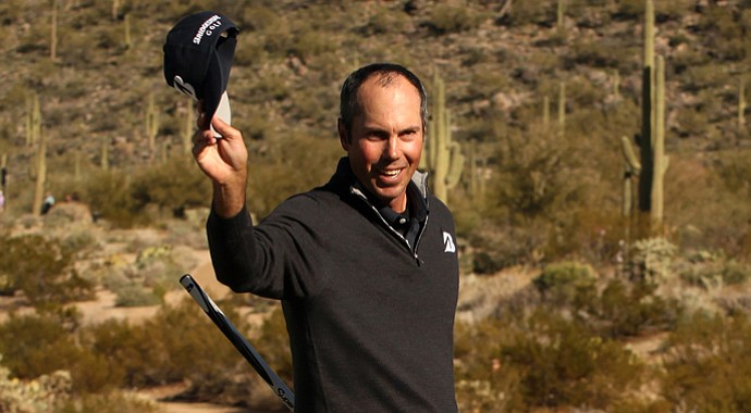 Matt Kuchar after beating Robert Garrigus in the quarterfinals of the WGC-Accenture Match Play Championship.