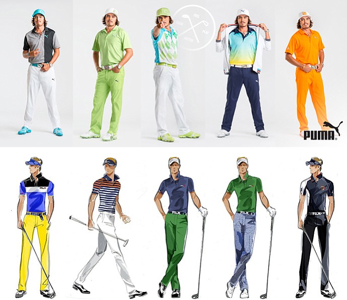 The Masters gear for Rickie Fowler (top) and Luke Donald.