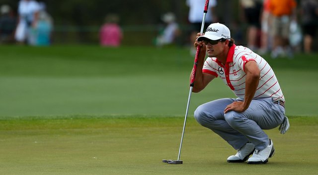 Adam Scott is using a Scotty Cameron Futura X Prototype, 52 inches in length so