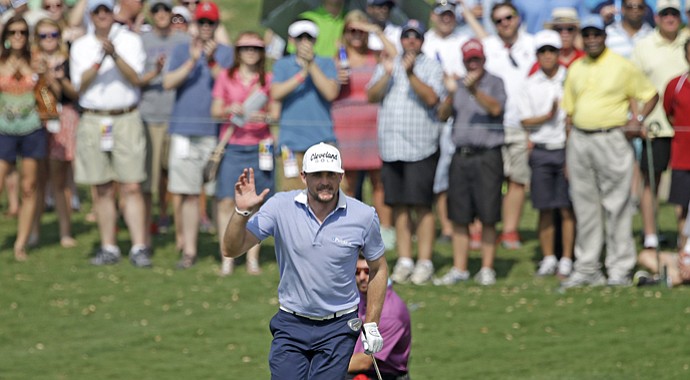 Keegan Bradley during the third round of the 2013 HP Byron Nelson Championship.
