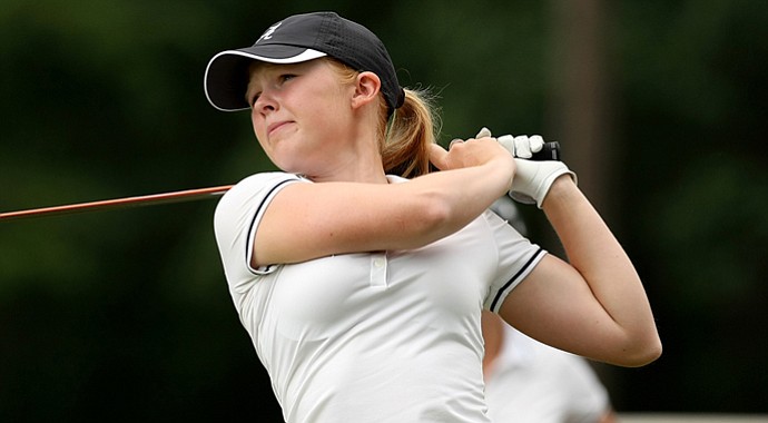 Alabama's Stephanie Meadow during Monday's practice round at the Women's NCAA Championship.
