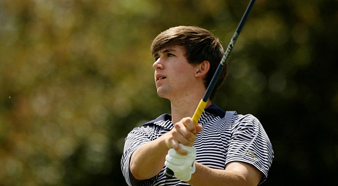 Georgia Tech's Ollie Schniederjans won his match in 19 holes over UNLV's Kevin Penner during the quarterfinals of match play at the 2013 NCAA Championship at Capital City Club Crabapple Course.