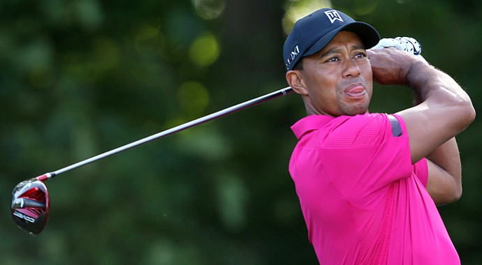 Tiger Woods tested out a new Nike driver on Tuesday at Muirfield.