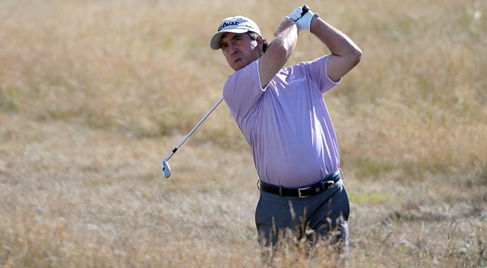 Gene Sauers during the first round of Senior British Open at Royal Birkdale.