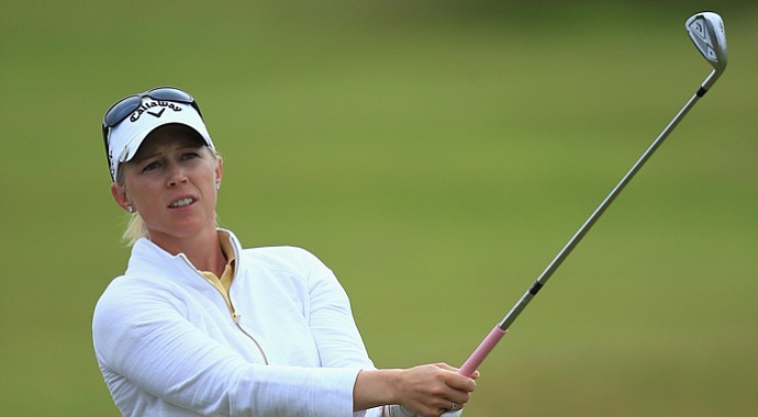 Morgan Pressel during the first round of the Ricoh Women's British Open.