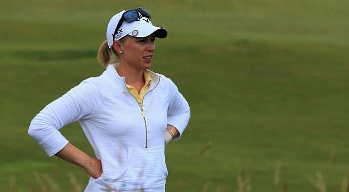 Morgan Pressel during the first round of the Ricoh Women's British Open.