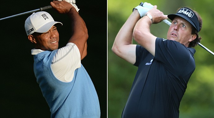 Tiger Woods has won five times this season, while Phil Mickelson won the Open Championship.