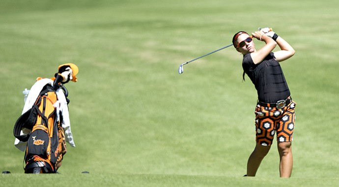 Casie Cathrea tied for 12th at the Dale McNamara Fall Preview, her first start as a Cowgirl.