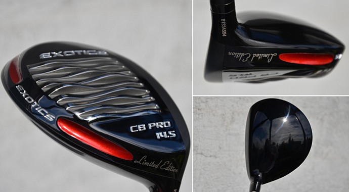 The limited edition Exotics CB Pro fairway wood from Tour Edge features a "Slip Stream" design that you've never seen before: Wavy steel ribbons cover the sole.