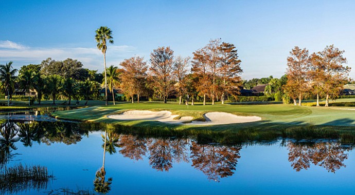 The seventh green at PGA National's Fazio Course.