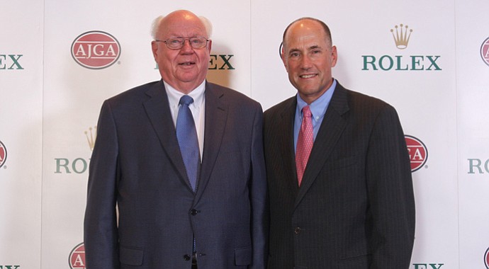 Digger Smith, chairman of the AJGA Board of Directors, and AJGA executive director Stephen Hamblin.