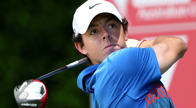 Rory McIlroy birdied the 18th hole to beat Adam Scott at the Australian Open on Sunday, winning for the first time in 2013 and denying Scott the rare Australian triple crown.