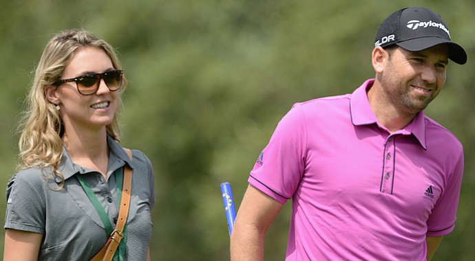 Sergio Garcia with his girlfriend Katharina Boehm