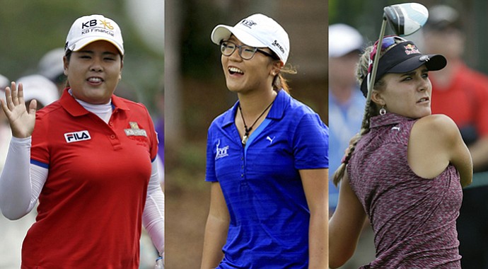 From left: Inbee Park (Associated Press); Lydia Ko (Tracy Wilcox/Golfweek); Lexi Thompson (Associated Press).