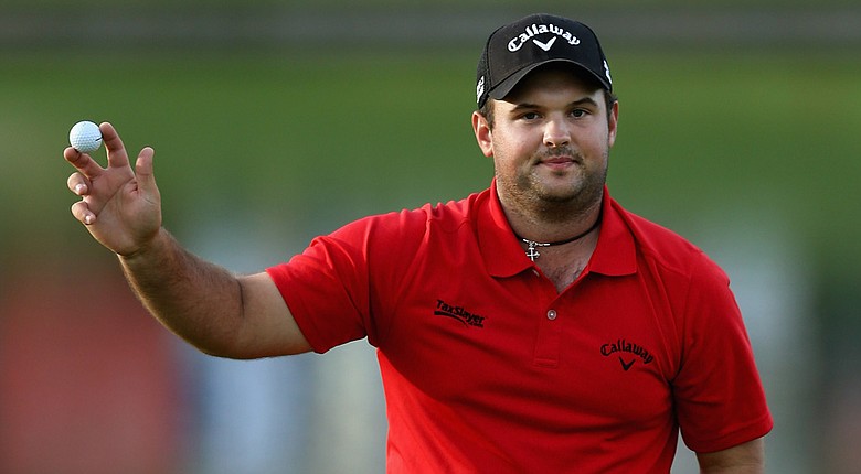 Patrick Reed acknowledges the gallery on the 18th green after winning the Humana Challenge behind a 1-under 71 on Sunday.