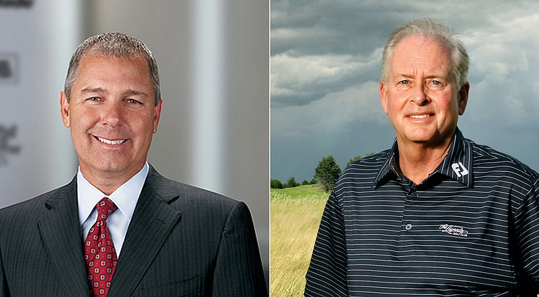 TaylorMade CEO Mark King (left) and PGA of America president Ted Bishop were two major voices behind the Hack Golf initiative Tuesday night.