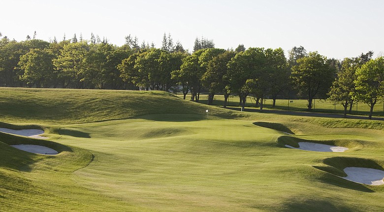 The 18th hole of the PGA Centenary Course at Gleneagles.