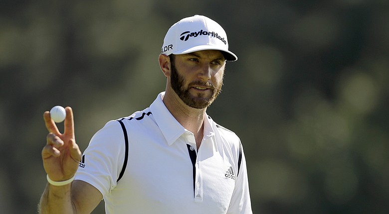 Dustin Johnson during his first-round 66 at the PGA Tour's 2014 Northern Trust Open.